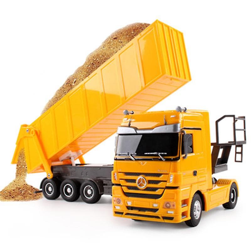 Trailers and dump truck